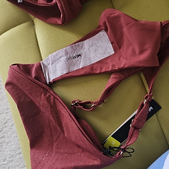 Maxswim Spice Shimmer Bikini Set Top 36D Bottom XL - Picture 4 of 5
